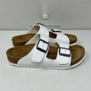 BIRKENSTOCK**Arizona Kids White Slides**US Size 1**